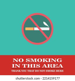 Danger! No Smoking Cigarette Sign. EPS 10 Vector Illustration. CMYK Redy To Print.