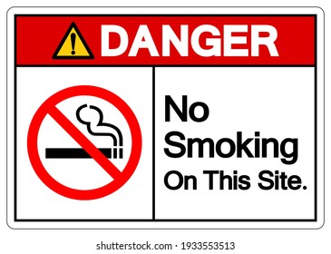 Danger No Smoking Symbol Sign Vector Stock Vector (Royalty Free ...