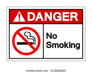 Danger No Smoking Symbol Sign Vector Stock Vector (royalty Free 