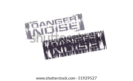 Danger noice vector stamps