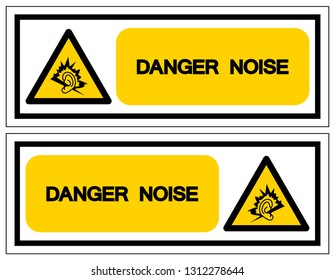 Danger Noise Symbol Sign, Vector Illustration, Isolate On White Background Label .EPS10