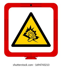 Danger Noise Symbol Sign ,Vector Illustration, Isolate On White Background Label. EPS10
