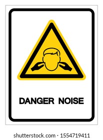 Danger Noise Symbol, Vector Illustration, Isolate On White Background Label. EPS10