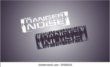 Danger noise vector stamps