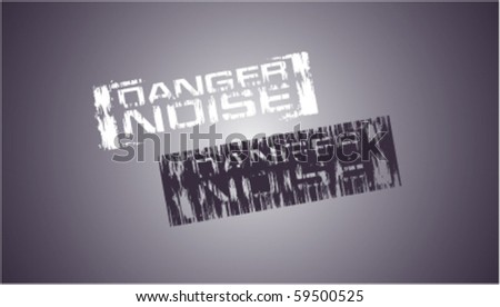 Danger noise vector stamps