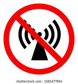 Danger Non-Ionizing Radiation Symbol, Vector Illustration, Isolate On White Background Label. EPS10