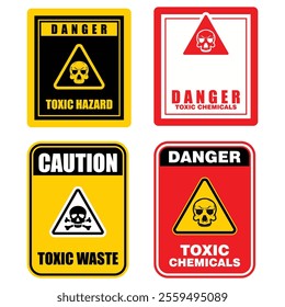 Danger, Not Enter, Toxic zone, sign vector