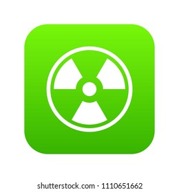 Danger nuclear in simple style isolated on white background vector illustration