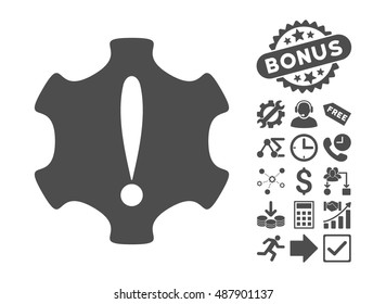 Danger pictograph with bonus clip art. Vector illustration style is flat iconic symbols, gray color, white background.