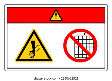 Danger Pinch Point Do Not Remove Guard Symbol Sign, Vector Illustration, Isolate On White Background Label .EPS10