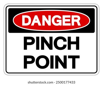 Danger Pinch Point Symbol Sign,Vector Illustration, Isolate On White Background Label. EPS10