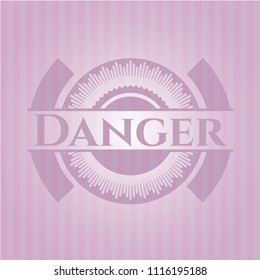 Danger pink emblem