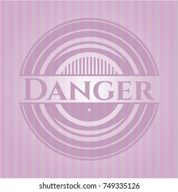 Danger pink emblem
