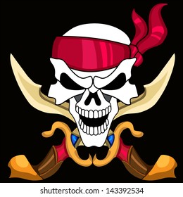 Danger pirate skull