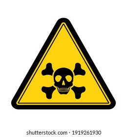 Danger poison area sign and symbol graphic design vector illustration