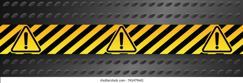 Danger and police line. Yellow Warning Tape. Vector illustration.