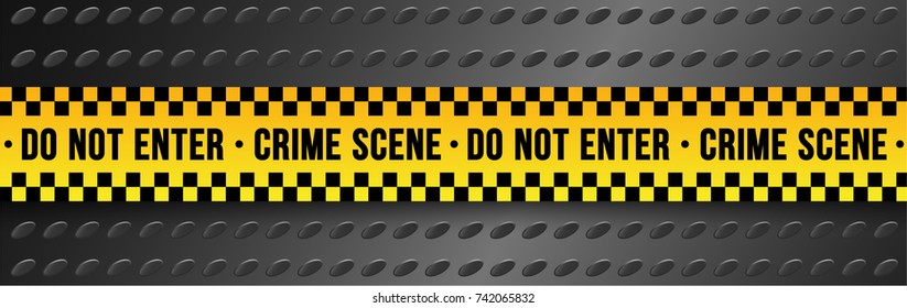 Danger and police line. Yellow Warning Tape. Vector illustration.