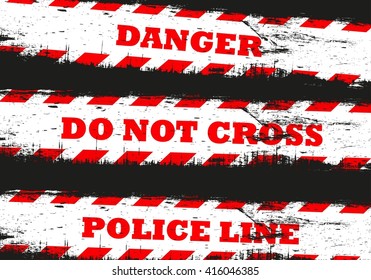 Danger police lines