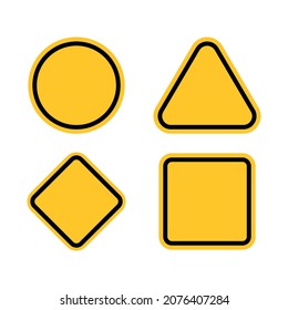 Danger, precaution, traffic warning sign vector art illustration 