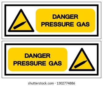 Danger Pressure Gas Symbol Sign, Vector Illustration, Isolate On White Background Label. EPS10