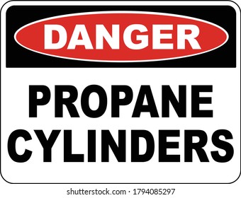 Danger Propane Cylinders Sign vector illustration