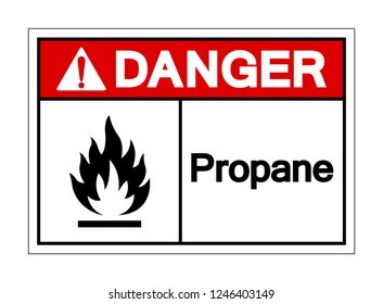 Danger Propane Symbol Sign ,Vector Illustration, Isolate On White Background Label .EPS10