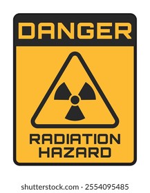 Danger Radiation Hazard Caution Sign stock illustration