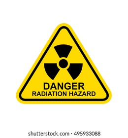 Danger Radiation Hazard Sign.Vector