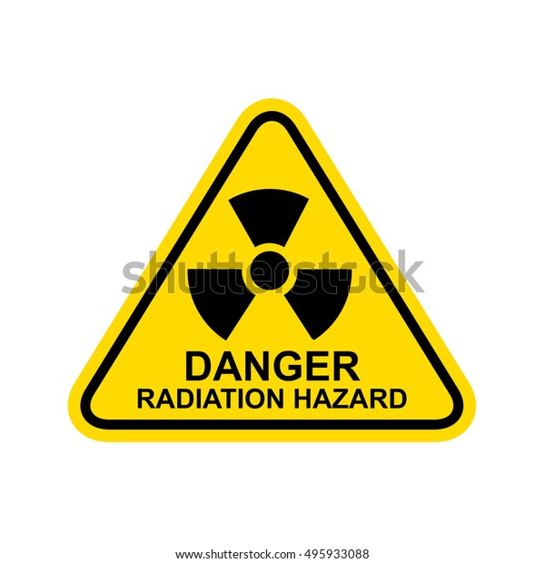 Danger Radiation Hazard Signvector Stock Vector (royalty Free) 495933088