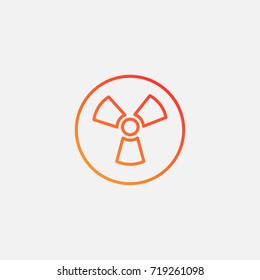 Danger radiation icon. gradient illustration isolated vector sign symbol