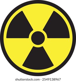 Perigo: radiação, ícone nuclear vetor