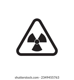 Danger radiation risk symbol and icon vector flat design