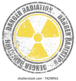 Danger radiation stamp
