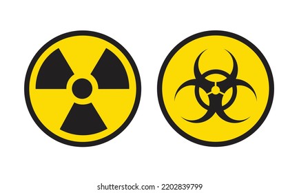 Danger radiation toxic icon. vector illustration