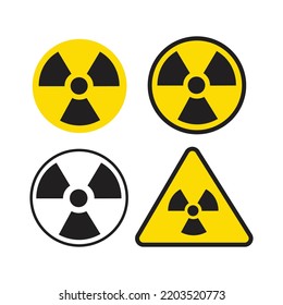 Danger radiation toxic icon. vector illustration