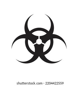 Danger radiation toxic icon. vector illustration