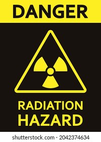 Danger Radiation Toxic Sign Symbol Warning Stock Vector (Royalty Free ...