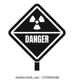 Danger radiation zone icon. Simple illustration of danger radiation zone vector icon for web design isolated on white background