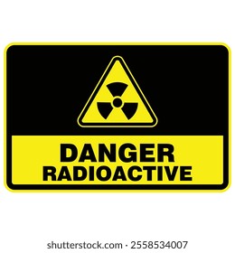 Danger, Radioactive Area, sign vector
