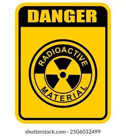 Danger, Radioactive Material sign and label