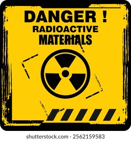 Danger, radioactive materials, sign vector