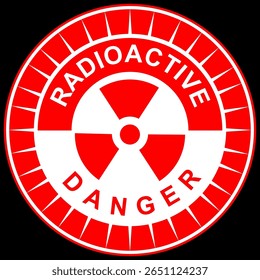 Danger, Radioactive sign and label vector