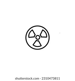 danger radioactive vector icon symbol illustration isolated editable stroke