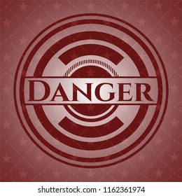 Danger red icon or emblem