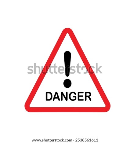 danger red sign vector illustration