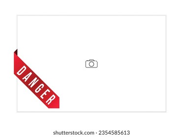 Danger red vector banner illustration isolated on white background