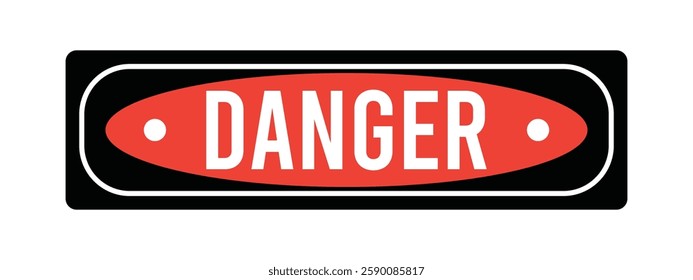 Danger and Restricted Access Sign Template for High Security Zone