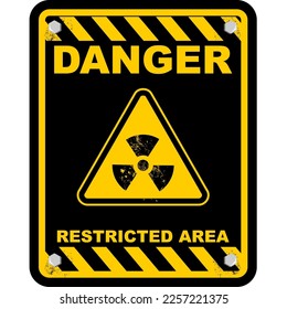  Danger, restricted Area, board vector