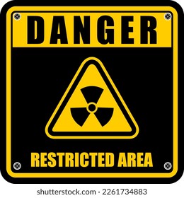 Danger, restricted area, sign vector