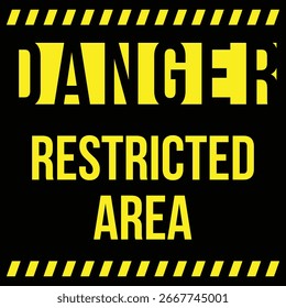 Peligro. Signo de advertencia de área de restricción